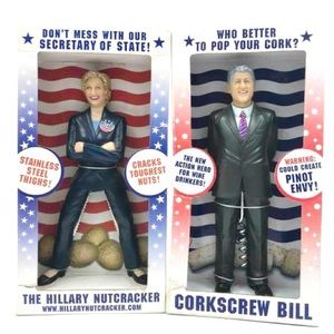 Corkscrew Bill & Nutcracker Hillary Barware